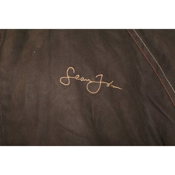 Men's Sean‎ John Faux Suede Bomber Jacket Long Sleeve Size XL - Picture 2 of 12